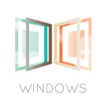 Vector logo on the theme of Windows, doors Illustrazione stock