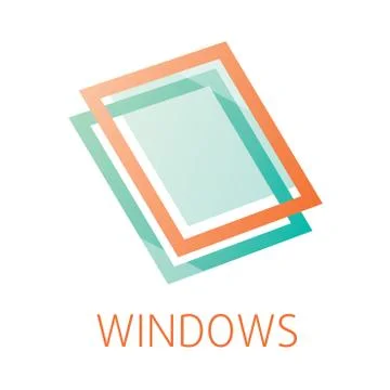 Vector logo on the theme of Windows, doors Stock Illustration