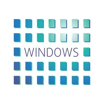 Vector logo on the theme of Windows, doors Illustrazione stock