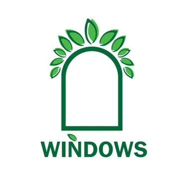 Vector logo on the theme of Windows, doors Stock Illustration