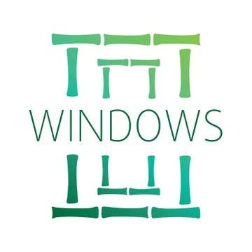 Vector logo on the theme of Windows, doors Illustrazione stock