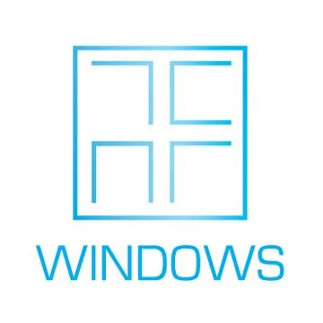 Vector logo on the theme of Windows, doors Stock Illustration
