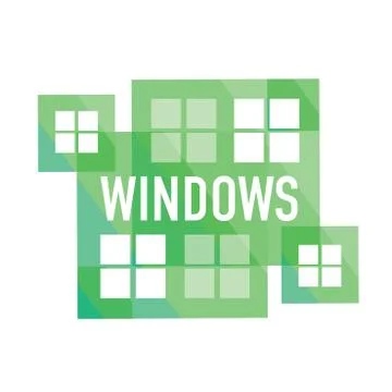 Vector logo on the theme of Windows, doors Stock Illustration