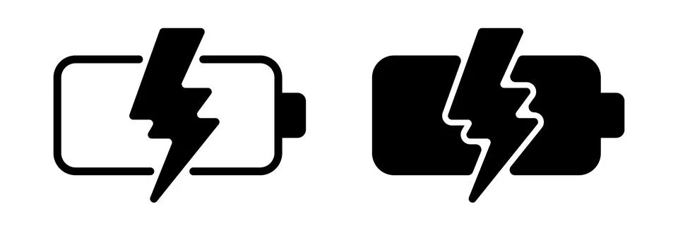 Vector Logo Thunder Energy and Flash Bolt Icon Stock Illustration
