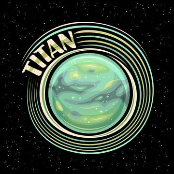 Vector logo for Titan Moon Stock Illustration