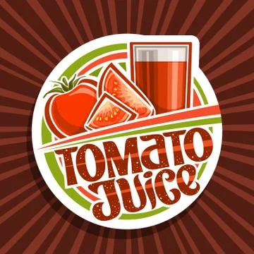 Vector logo for Tomato Juice 스톡 일러스트