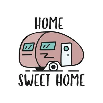 Vector logo of traveling trailer Illustrazione stock