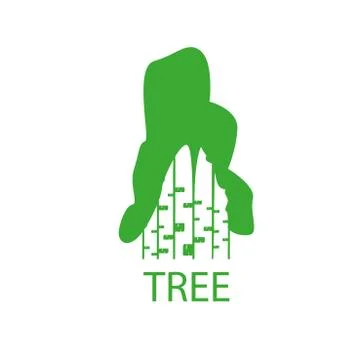 Vector logo tree 스톡 일러스트