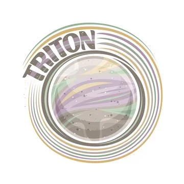 Vector logo for Triton Moon Stock Illustration