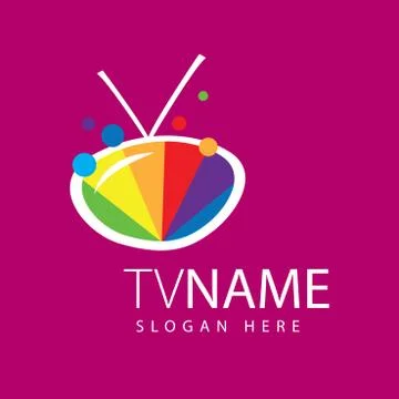 Vector logo TV Stockillustratie