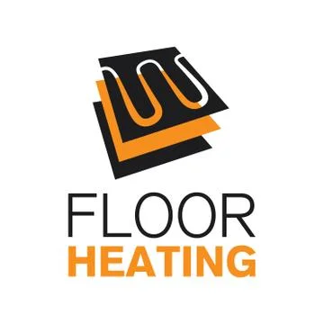 Vector logo of Underfloor heating and heat Stock Illustration