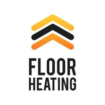 Vector logo of Underfloor heating and heat Stock Illustration