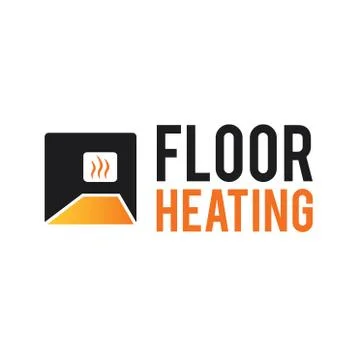 Vector logo of Underfloor heating and heat Stock Illustration