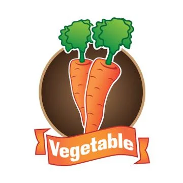 Vector logo of vegetables and natural product Illustrazione stock