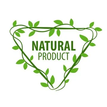 Vector logo of a vegetative ornament in the shape of a triangle Stock Illustration