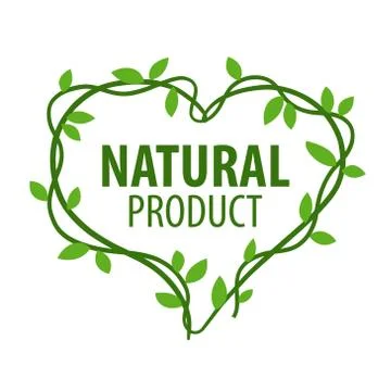 Vector logo of a vegetative ornament in the shape of heart Stock Illustration