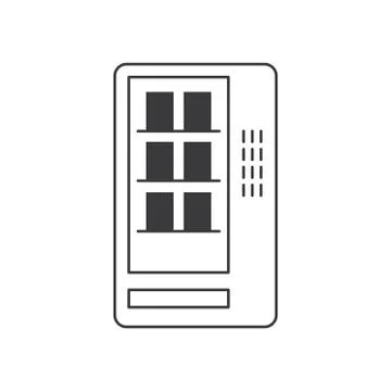 Vector logo of a vending machine with food Stock Illustration