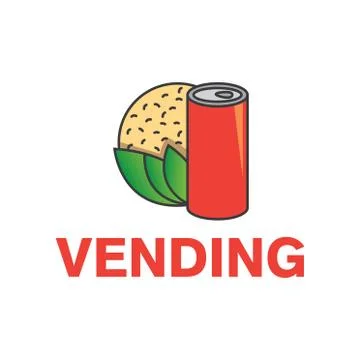 Vector logo of a vending machine with food Stock Illustration