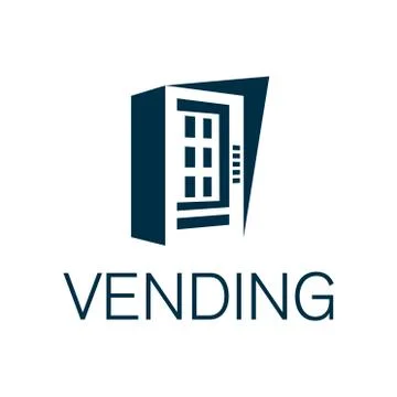 Vector logo of a vending machine with food Illustrazione stock
