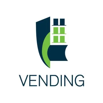 Vector logo of a vending machine with food Stock Illustration