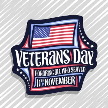 Vector logo for Veterans Day Stock Illustration