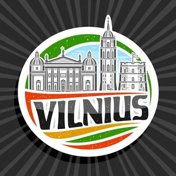 Vector logo for Vilnius Illustrazione stock