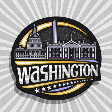 Vector logo for Washington Ilustración de archivo