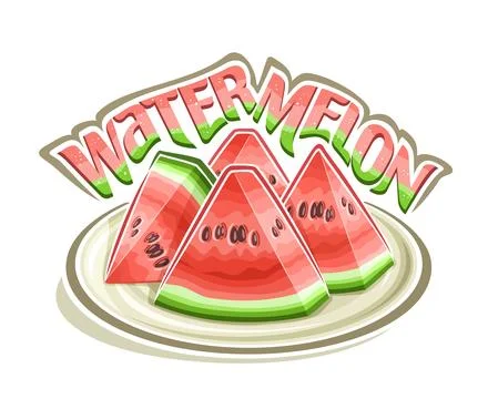 Vector logo for Watermelon Illustrazione stock