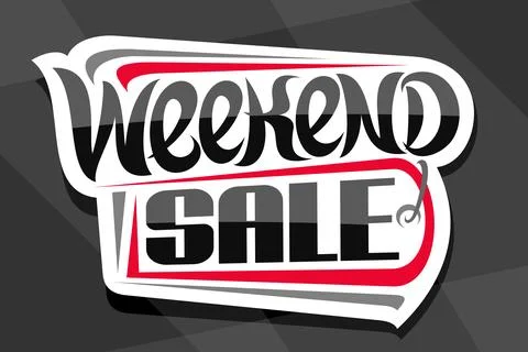 Vector logo for Weekend Sale Stock Illustration