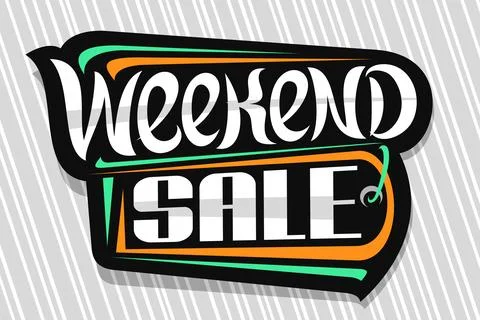 Vector logo for Weekend Sale Stock Illustration