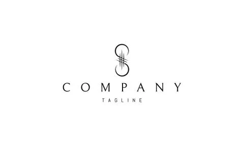 Vector logo on which an abstract and elegant image of the letter S. Stock Illustration