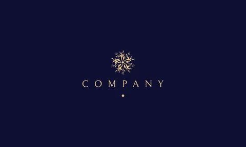 Vector logo on which is an abstract image of a gold jewel. Stockillustratie