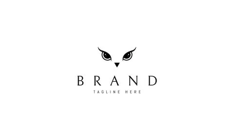 Vector logo on which an abstract image of an owl eye. Stock Illustration