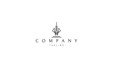Vector logo on which an abstract image of a modern building. Illustrazione stock