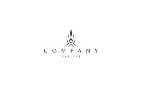 Vector logo on which an abstract image of an elegant tower. Stock Illustration