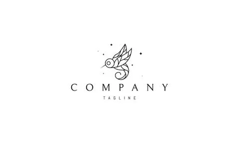 Vector logo on which an abstract image of a hummingbird. Stock Illustration