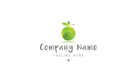 Vector logo on which an abstract image of an apple from different shades of Stock Illustration