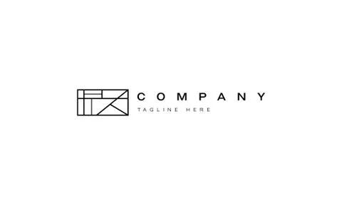 Vector logo on which an abstract image of a drawing of an apartment. 스톡 일러스트