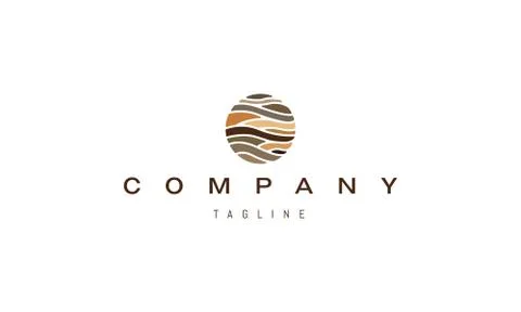 Vector logo on which the abstract image of the planet Jupiter. Stock Illustration