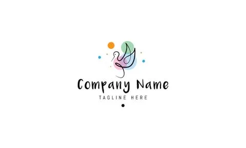 Vector logo on which an abstract image of a callibri bird in a childish style. Stock Illustration