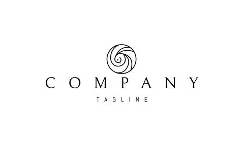 Vector logo on which an abstract image of a bird in the form of a whirlpool. Stock Illustration