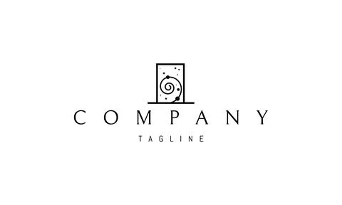 Vector logo on which an abstract image of the door to open space. Stock Illustration