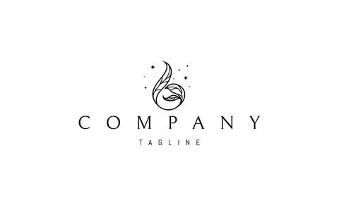 Vector logo on which an abstract image of leaves in the form of a drop. Stock Illustration