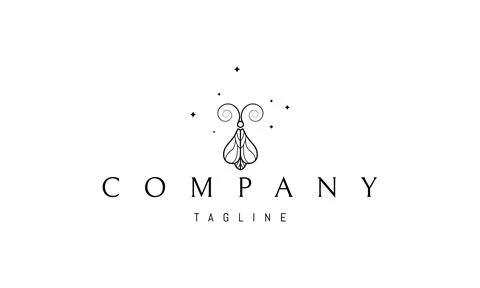 Vector logo on which the abstract image of the queen bee. Stock Illustration