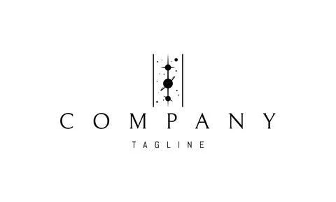 Vector logo on which an abstract image of the parade of planets in space. Illustrazione stock