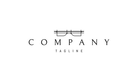 Vector logo on which an abstract image of glasses in an elegant frame. Stock Illustration
