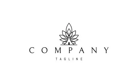 Vector logo on which an abstract image of a house with a flower instead of a Stock Illustration