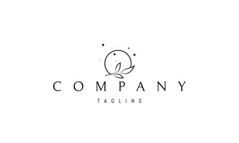 Vector logo on which an abstract image of a tree twig on a background of the Stock Illustration