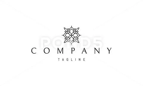 Vector logo on which an abstract image of a pattern of leaves. Stock-Illustration