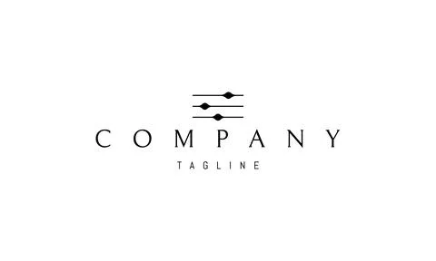 Vector logo on which an abstract image of sound waves. Stock Illustration